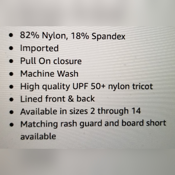 NWT KANU GIRLS UPF 50+  BEACH SPORT HALTER TANKINI 2 PIECE SUIT - Picture 4 of 7